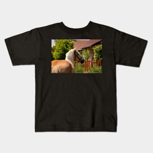 Blonde beauty Haflinger Kids T-Shirt by M-Hutterer